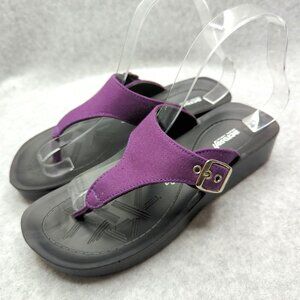 Aerosoft Comfortable Arch Women's Thong Sandals Purple Flip Flops Size 7
